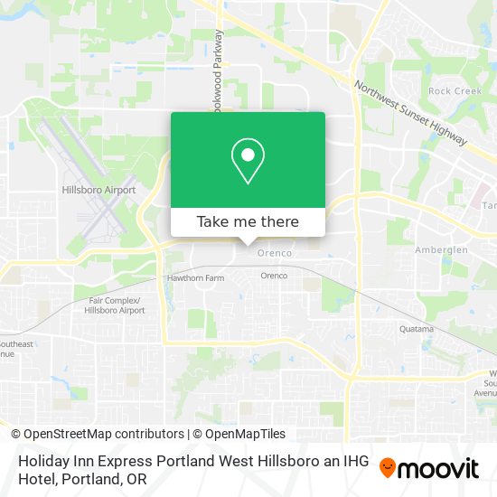 Holiday Inn Express Portland West Hillsboro an IHG Hotel map