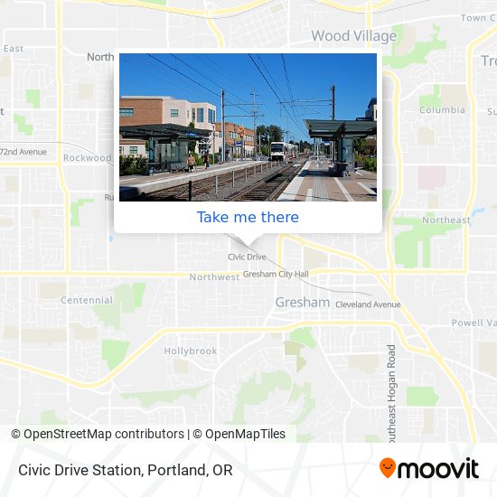 Civic Drive Station map