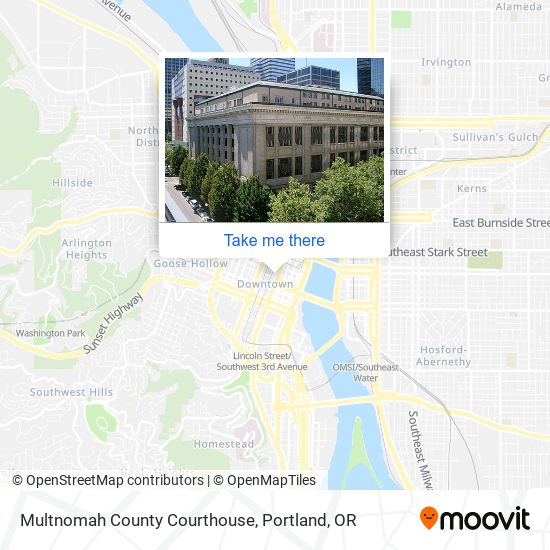 Multnomah County Courthouse map