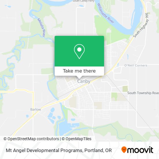 Mt Angel Developmental Programs map