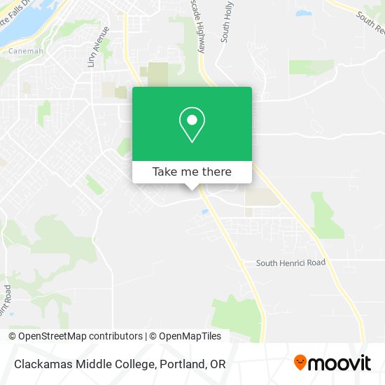 Clackamas Middle College map