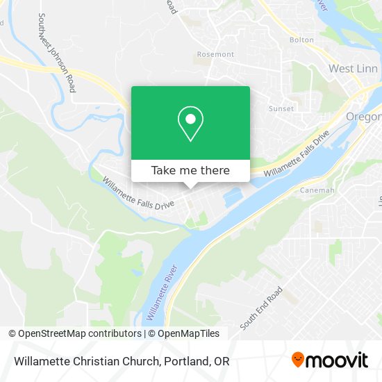 Willamette Christian Church map