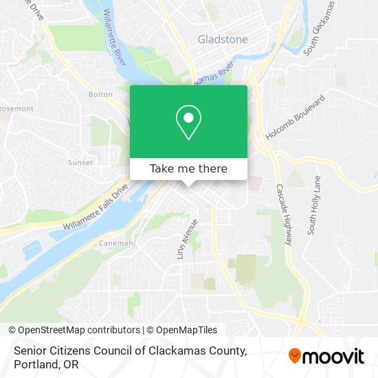 Mapa de Senior Citizens Council of Clackamas County