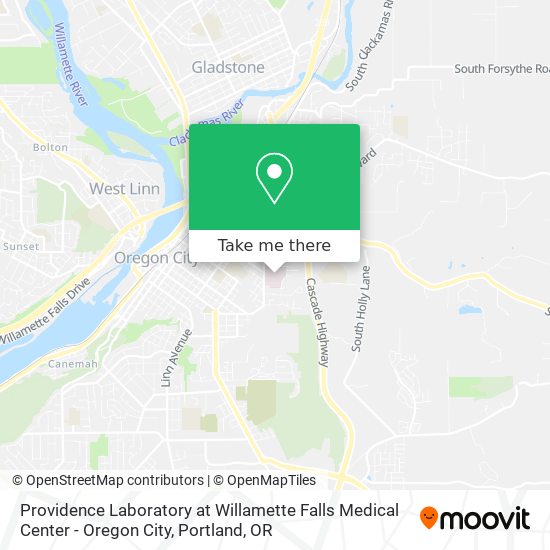 Providence Laboratory at Willamette Falls Medical Center - Oregon City map