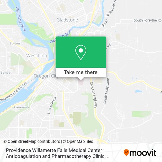 Providence Willamette Falls Medical Center Anticoagulation and Pharmacotherapy Clinic map