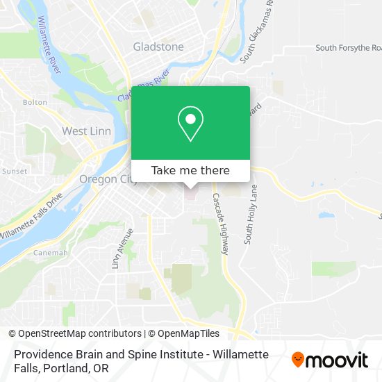Mapa de Providence Brain and Spine Institute - Willamette Falls