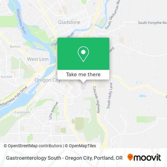 Gastroenterology South - Oregon City map
