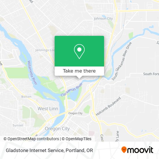 Mapa de Gladstone Internet Service