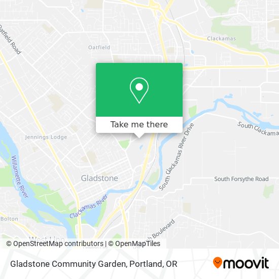 Gladstone Community Garden map