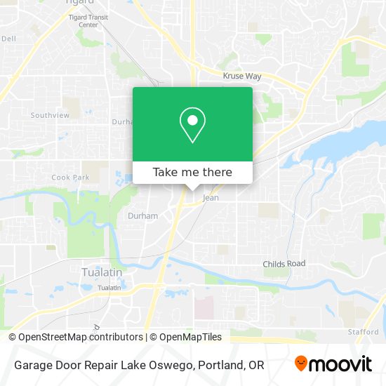 Garage Door Repair Lake Oswego map