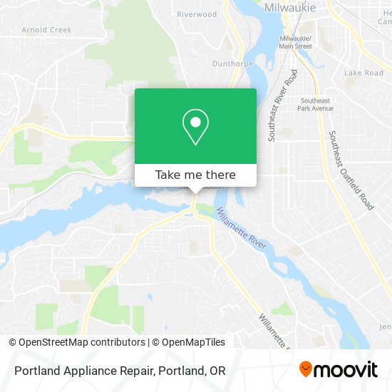 Portland Appliance Repair map