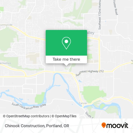 Chinook Construction map