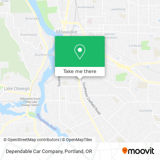 Dependable Car Company map