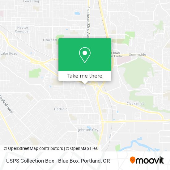 Mapa de USPS Collection Box - Blue Box