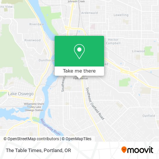 The Table Times map