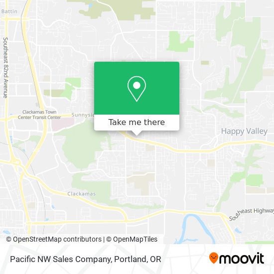 Pacific NW Sales Company map