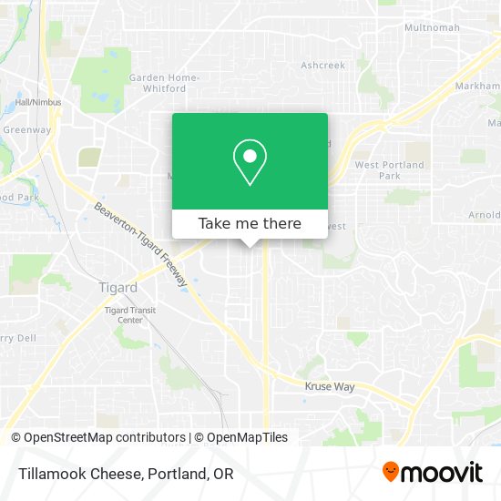 Tillamook Cheese map