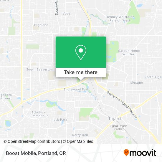 Mapa de Boost Mobile