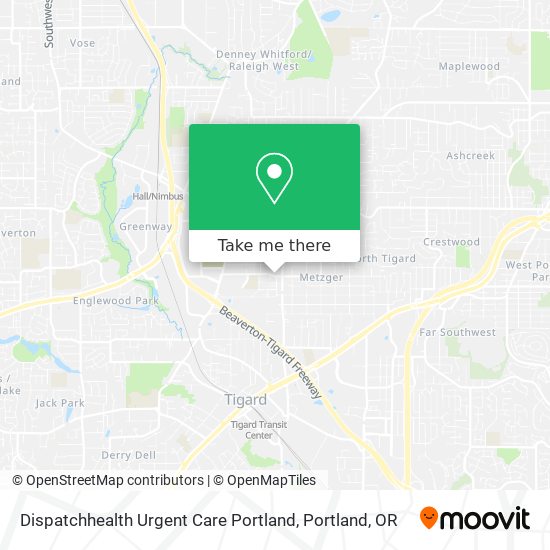 Mapa de Dispatchhealth Urgent Care Portland