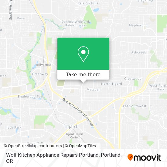Mapa de Wolf Kitchen Appliance Repairs Portland
