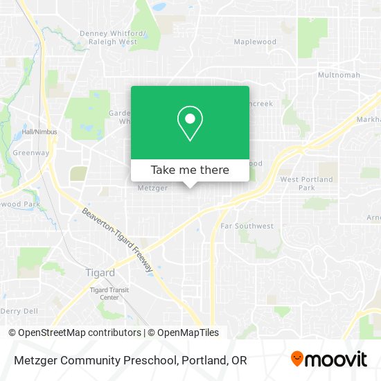 Metzger Community Preschool map