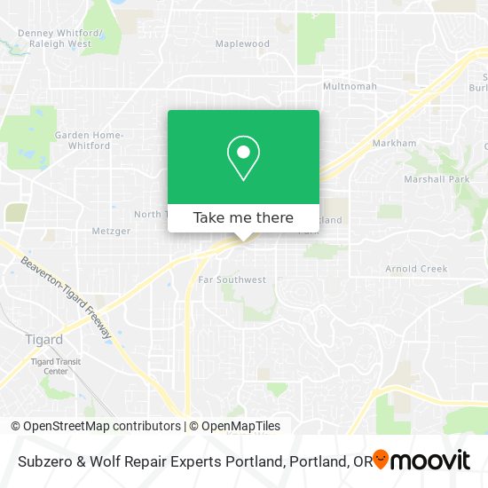 Mapa de Subzero & Wolf Repair Experts Portland