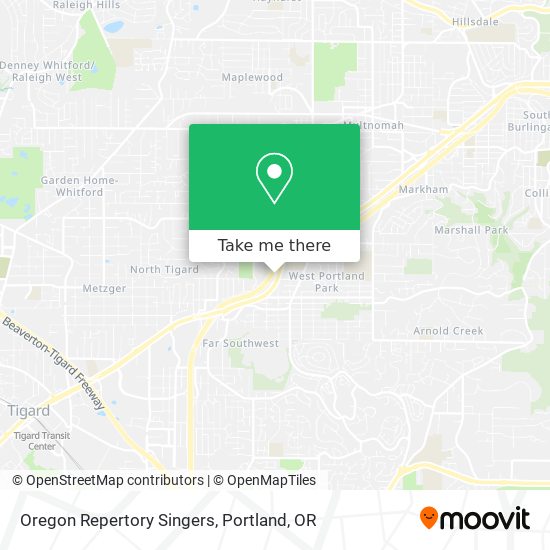 Oregon Repertory Singers map