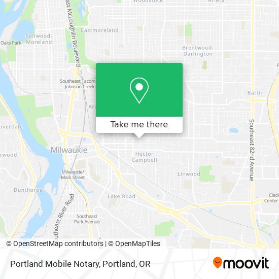 Portland Mobile Notary map