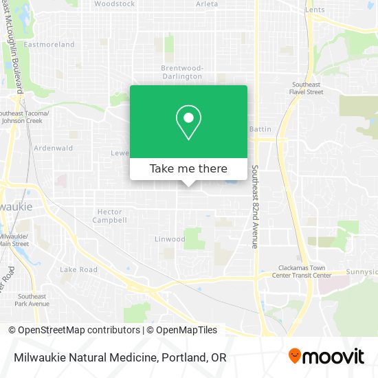 Milwaukie Natural Medicine map