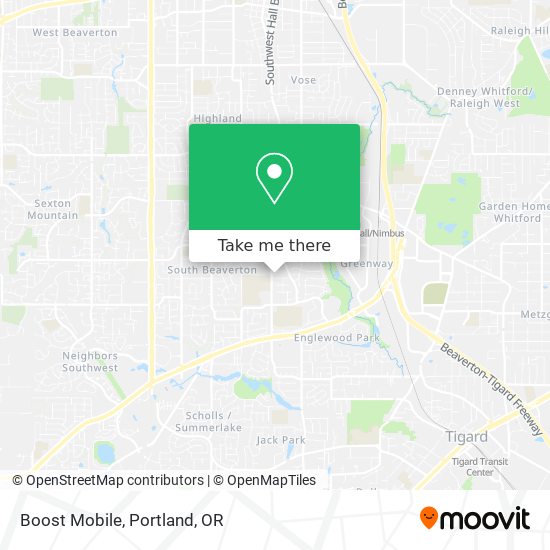 Mapa de Boost Mobile