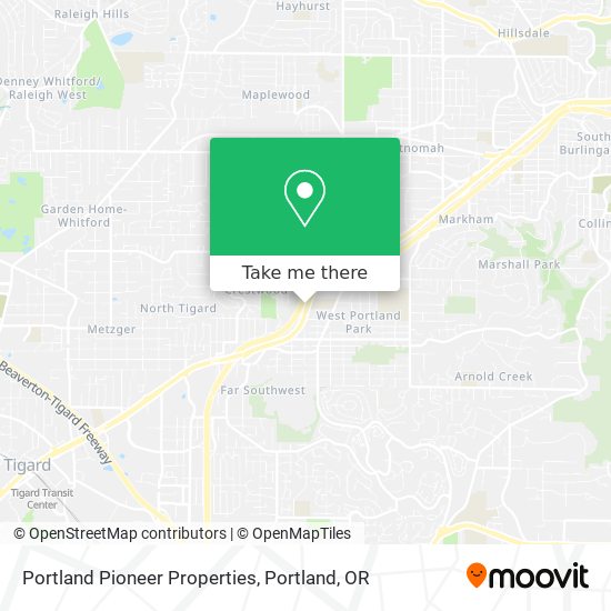 Portland Pioneer Properties map