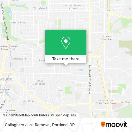 Gallaghers Junk Removal map