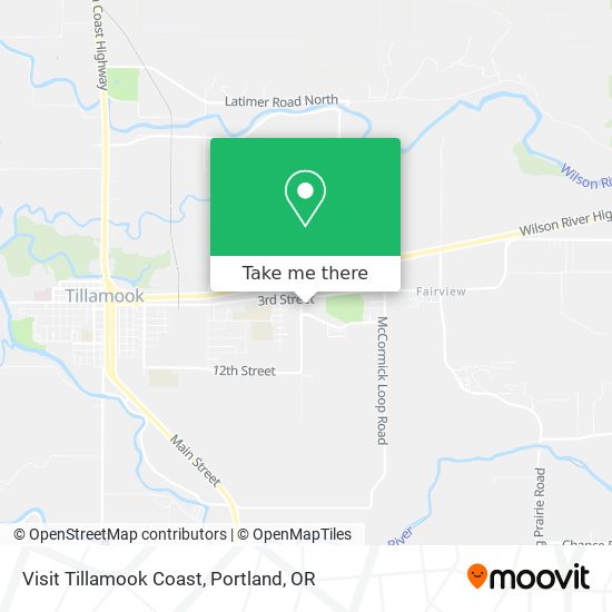 Visit Tillamook Coast map