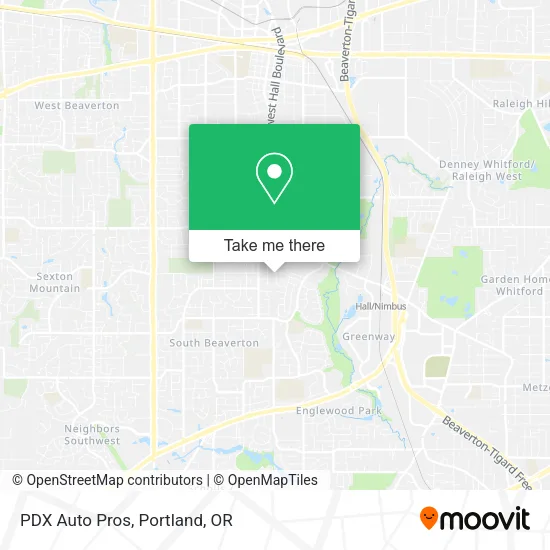 PDX Auto Pros map
