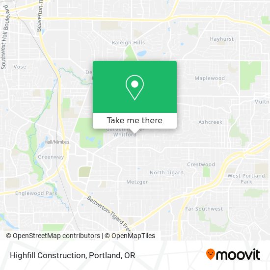 Highfill Construction map