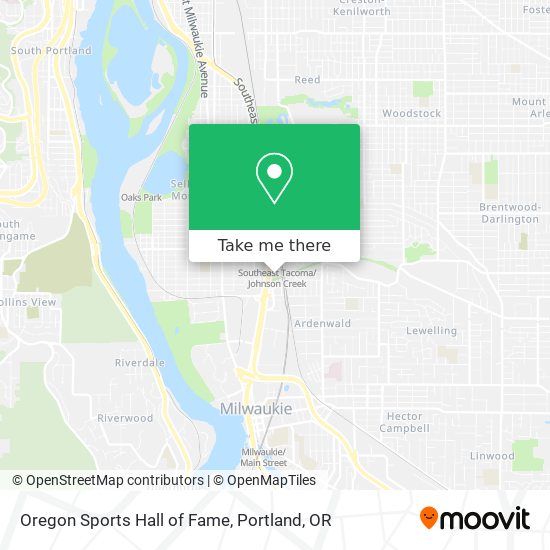 Oregon Sports Hall of Fame map