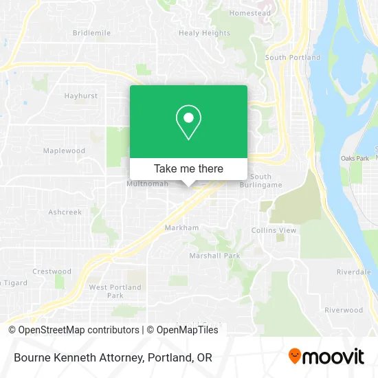 Bourne Kenneth Attorney map