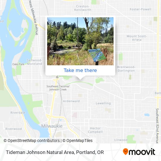 Tideman Johnson Natural Area map
