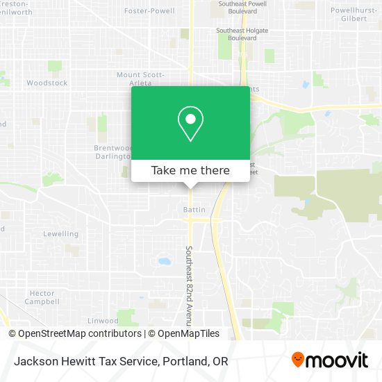 Jackson Hewitt Tax Service map