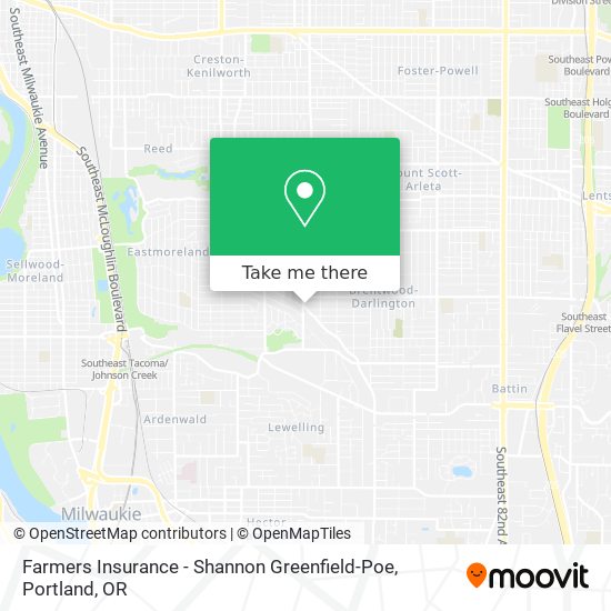 Farmers Insurance - Shannon Greenfield-Poe map