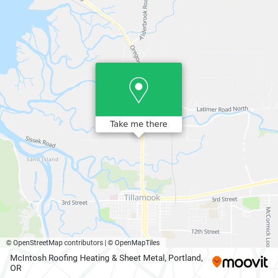 McIntosh Roofing Heating & Sheet Metal map