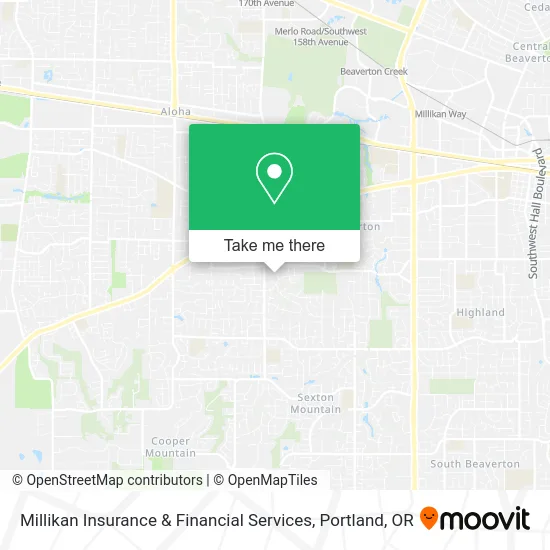 Millikan Insurance & Financial Services map