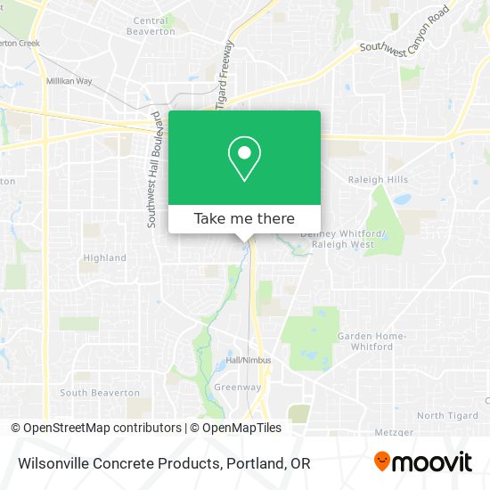 Mapa de Wilsonville Concrete Products