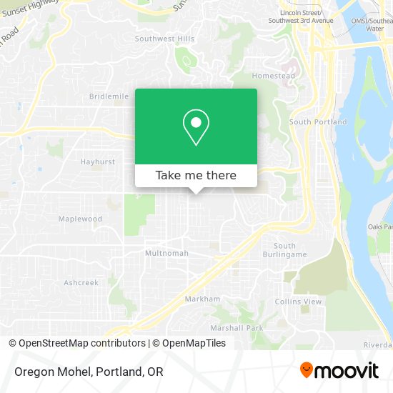 Mapa de Oregon Mohel