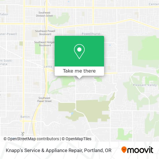 Knapp's Service & Appliance Repair map