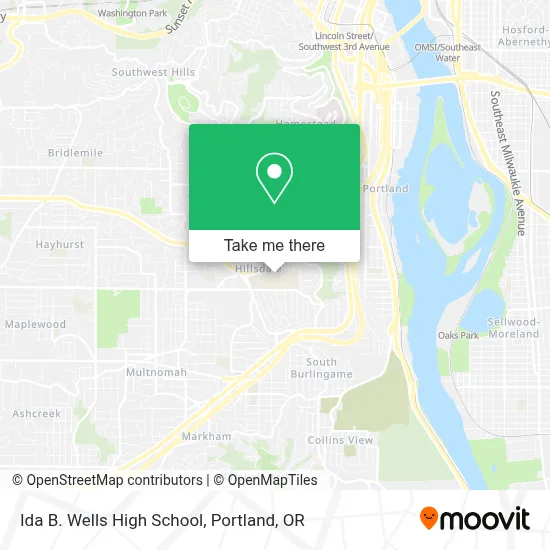 Ida B. Wells High School map
