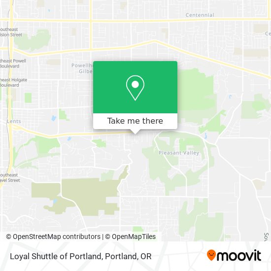 Loyal Shuttle of Portland map