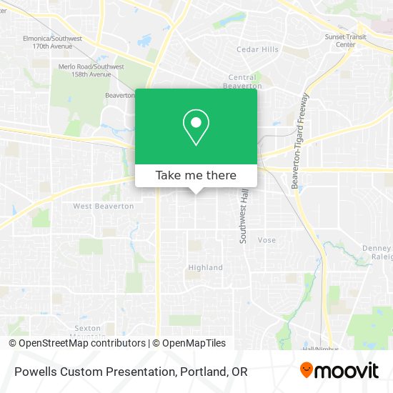 Mapa de Powells Custom Presentation