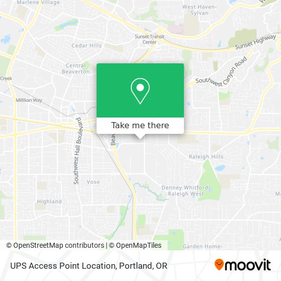 UPS Access Point Location map