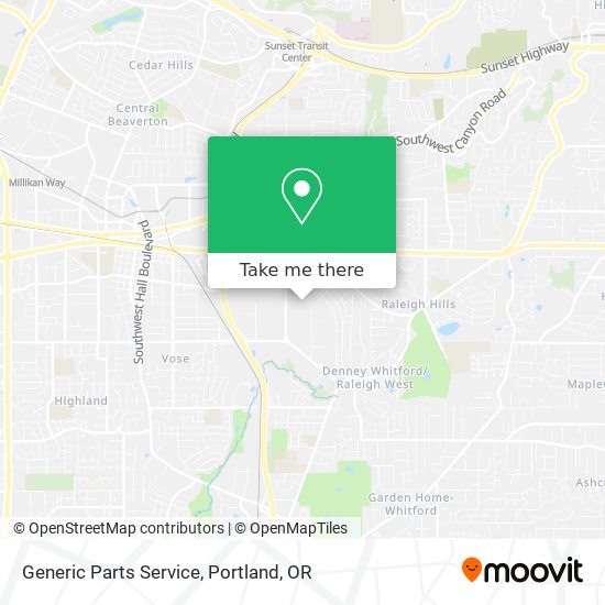 Generic Parts Service map